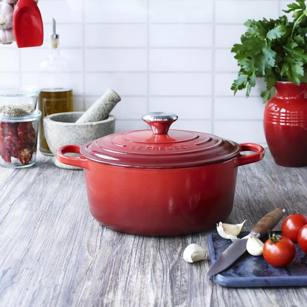 Le Creuset Signature Cerise Cast Iron Round Casserole 28cm